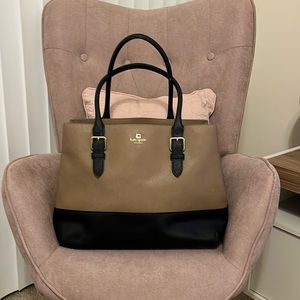 Kate Spade Tan & Black two-toned satchel